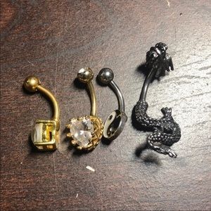 SOLD-LIKE NEW BELLY NAVEL RINGS
